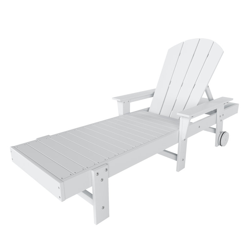 Méridienne simple en polyester toutes saisons Laguna, Blanc