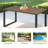 Edith Rectangular Metal Outdoor Dining Table , 52'' in. W 25'' in. D-1479424160