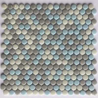 Sicily 0.63" x 0.63" Glass Penny Round Mosaic Wall & Floor Tile
