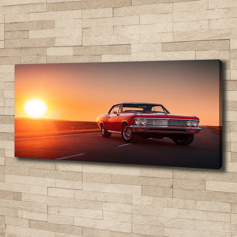 Red Car - Wrapped Canvas Print
