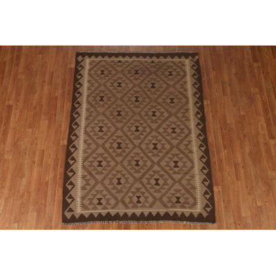 Brown Kilim Oriental Area Rug 5x7