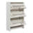 Modern Shoe Cabinet with 3 Doors, White, 27.6 x 43.3 x 10.2 inches | 100% Melamine Coated Chipboard, Thickness: 0.7 inches | Easy Assembly with Minifix System, Stylish & Functional Storage Solution for Entryway