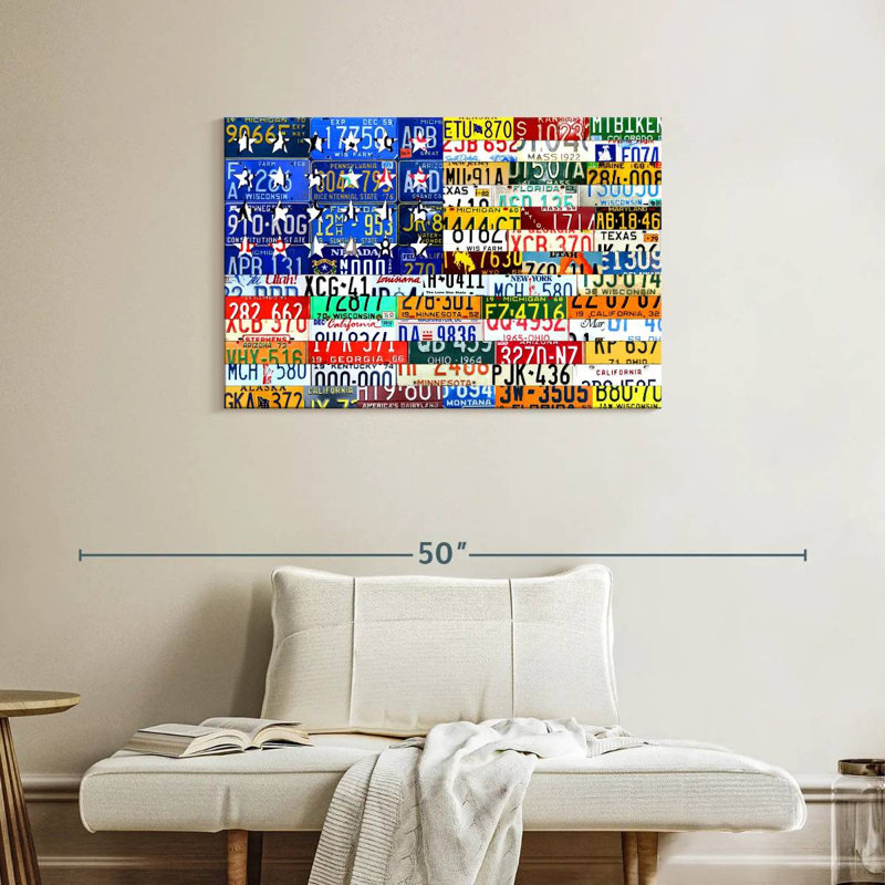 Borges Scrap Flag, 24" H x 36" W