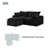 78.8"Cloud Modular Sectional Sofa With Ottoman, No Assembly Required-1541498300