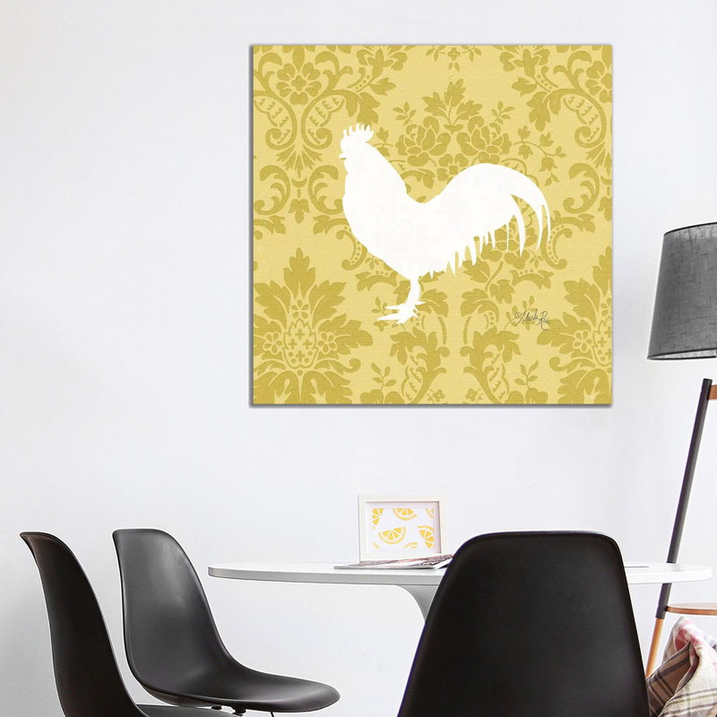 Rooster Silhouette 1 Piece Wrapped Canvas Wall Art, 93.98 cm H x 93.98 cm W x 3.175 cm D