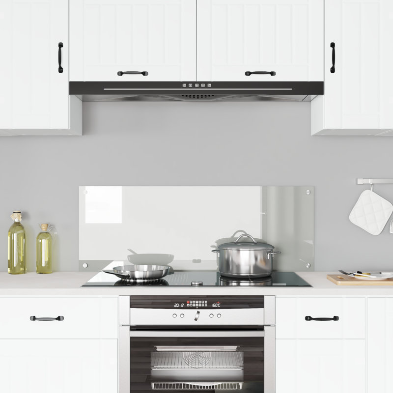 Kitchen Backsplash Tempered Glass, 40 x 110 cm, Transparent