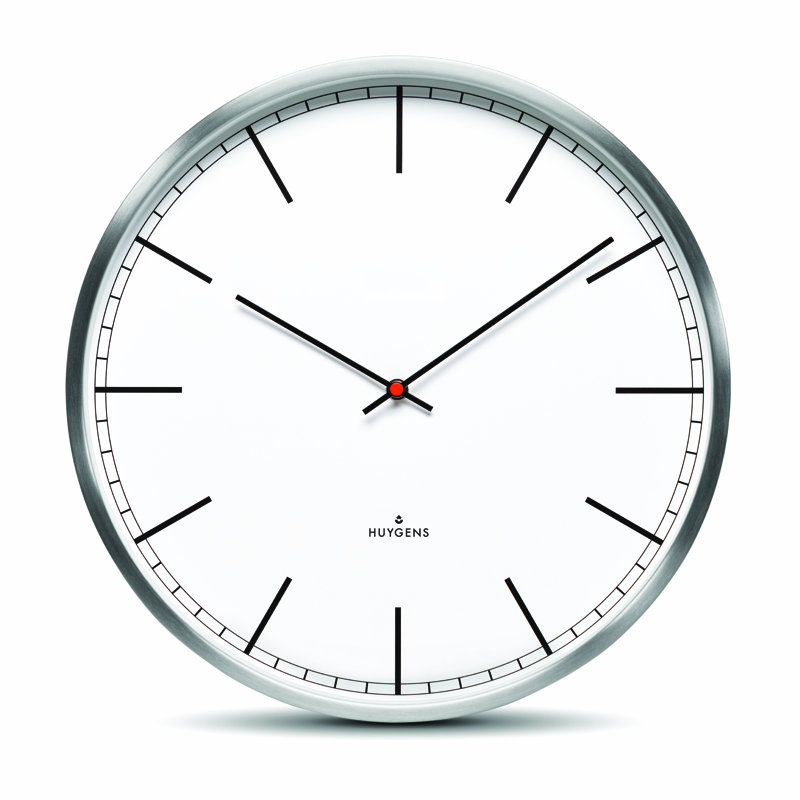 Metal Wall Clock, Large, White