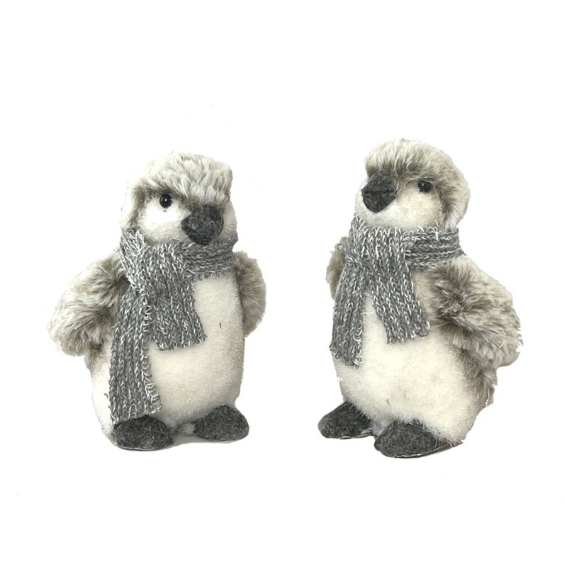 Ensemble de 2 figurines de pingouins debout assortis