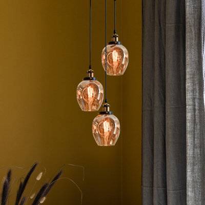 Aeilt 3 - Light Amber Cluster Pendant