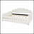Upholstered Daybed Frame with Shell-Shaped Backrest and Trundle, Perfect for Elegant and Comfortable Guest Accommodation-1212181028