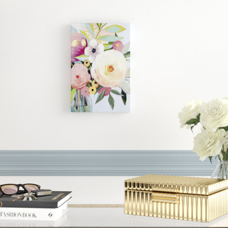 Georgia Bouquet II by Grace Popp - Painting on Canvas, 30cm H x 20cm W, Wrapped Canvas