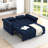 Loveseats Sofa Bed With Pull-Out Bed,Adjsutable Back