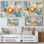 " Yellow Sky Blue Geometric Reflections "-701451259-701451258