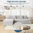 Boneless Corduroy Fabric Compression Sofa-1165643458