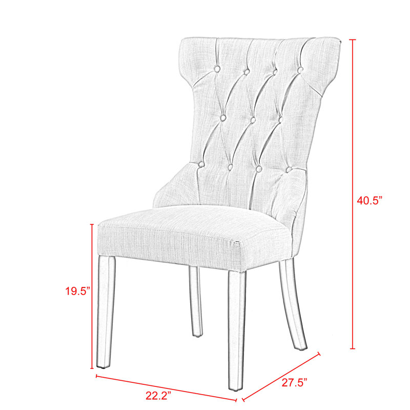 Chaise de salle à manger en velours Margary Nora, Lin gris pâle