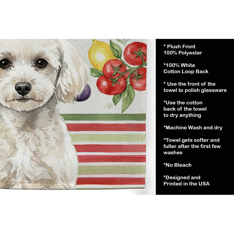 Serviette de cuisine Toy, Toy White Poodle