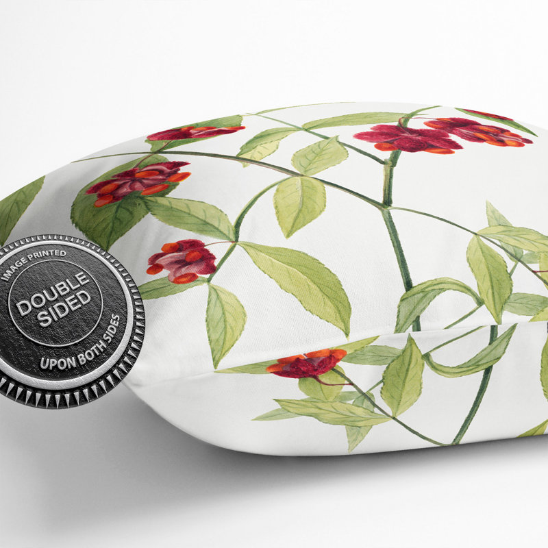 Strawberry Bush Square Throw Cushion, 55cm H x 55cm W x 20cm D