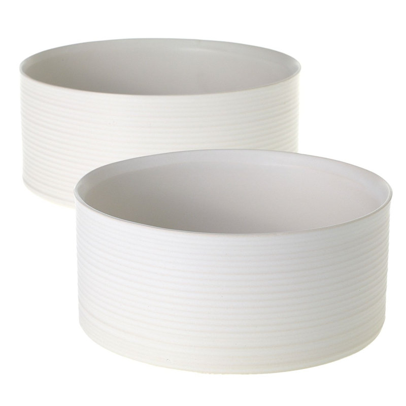 Canella Handmade Ceramic Pot Planter, 3.5" H x 7.75" W x 7.75" D