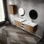 Meuble-lavabo moderne avec armoire latérale et poignée antirouille