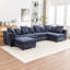Canapé modulaire rembourré en U avec repose-pieds Kempson-1159675577