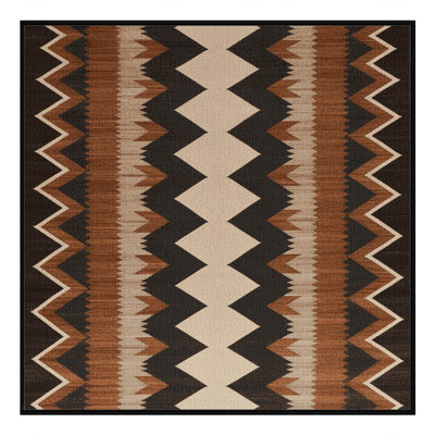Washable Navajo Chevron Southwestern Area Rug