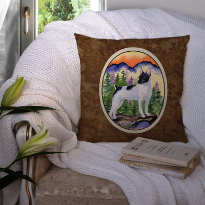  Rat Terrier Indoor / Outdoor 14" Throw Pillow