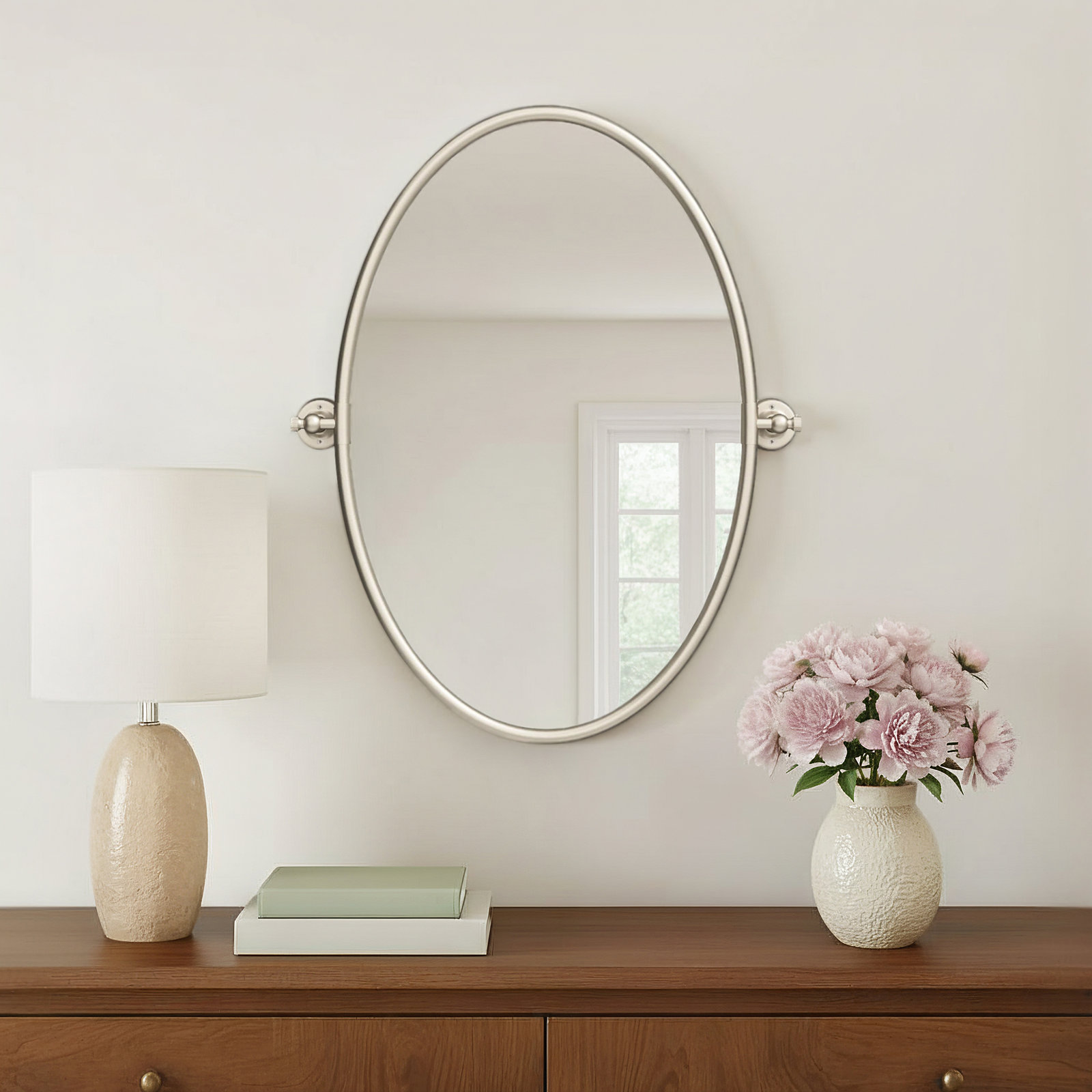 Dara 25" Accent Mirror, Silver