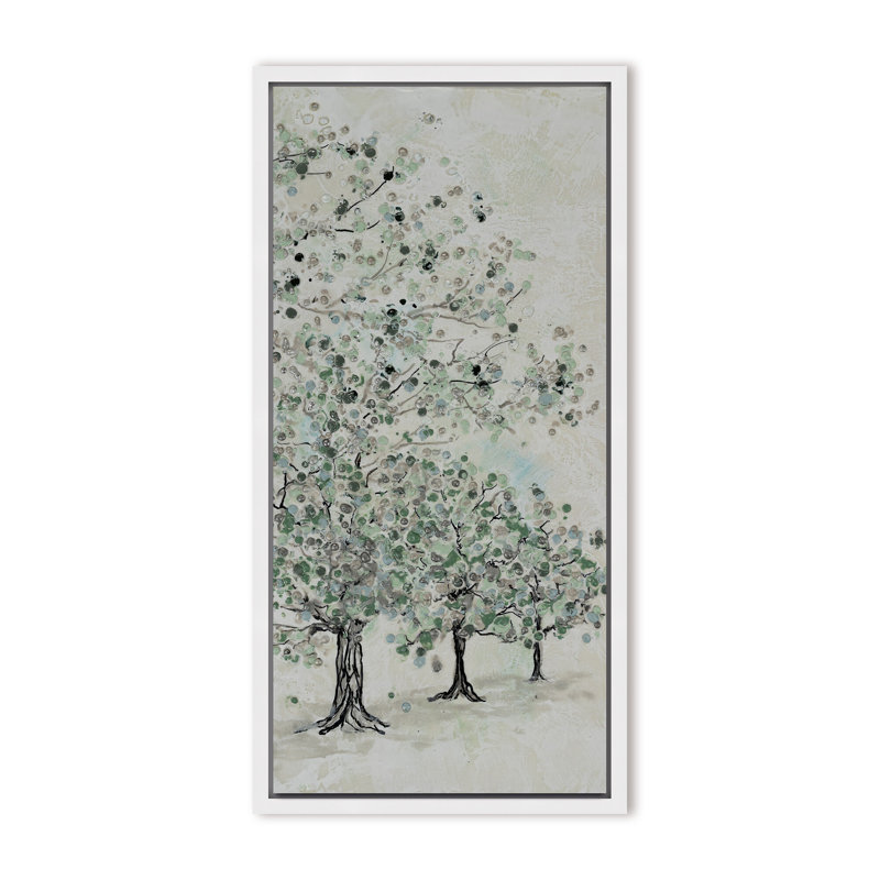 Nature Inspired "Dappled Canopy" Canvas Wall Art By , 24" H x 12" W, Framed Print, Beige