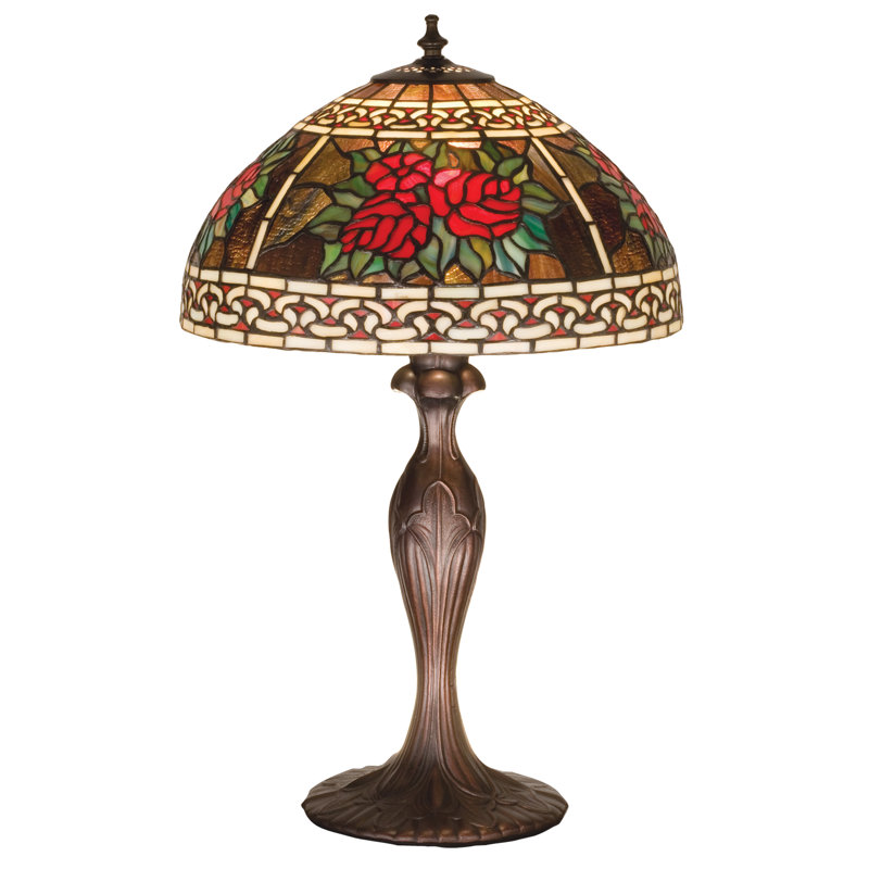 Lampe de table 22,5 "H Roses & Scrolls