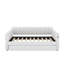 Structure de lit plateforme tapissier avec ports USB et lit gigogne, structure de lit de jour avec accoudoirs et lattes en bois-1154884174