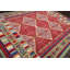 Tapis oriental oriental en laine rouge