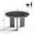 48" Round Faux Marble Mirrored Dining Table
