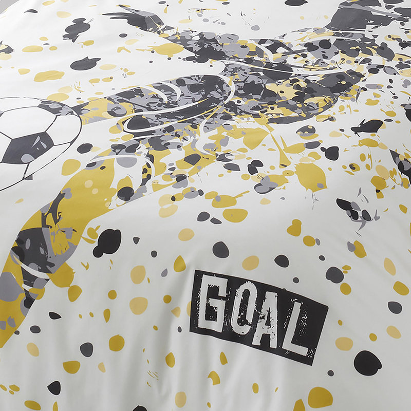 Goal Polyester Duvet Cover Set with Pillowcases Included, Double Duvet Cover Set + 2 Pillowcases