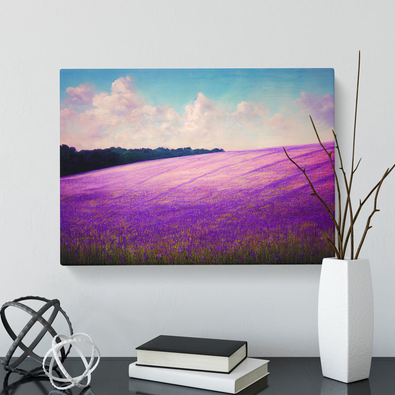 Dynamic Bluebell Field - Wrapped Canvas, 35cm H x 50cm W x 3cm D