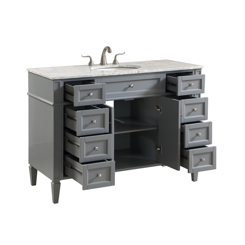 Ensemble de meuble-lavabo simple 48 "Rivers, Gris