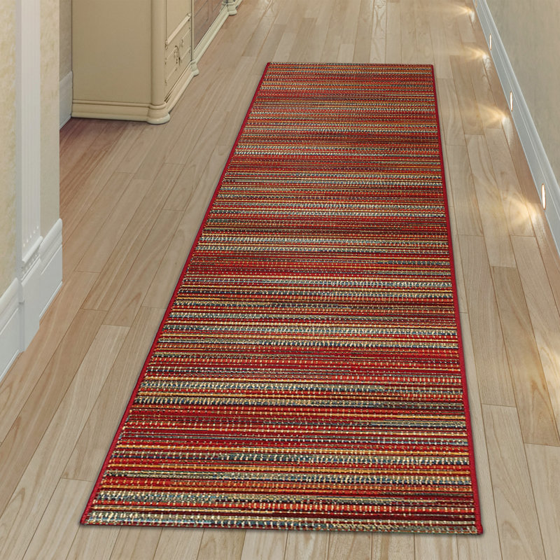 Tapis safran intérieur / extérieur Waller, Tapis de couloir : 1 pi 11 po x 7 pi 6 po