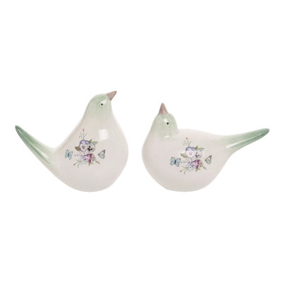  Terracotta Cottage Bird Decor Set of 2 Spring Home Decorations