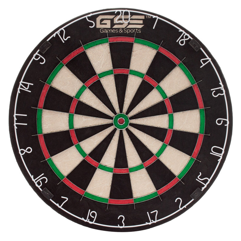 Jeu de fléchettes en poils de qualité professionnelle GSE de 18 pouces. Jeu de fléchettes Tournament à pointe en acier avec fibres de sisal auto-cicatrisantes de qualité AAA