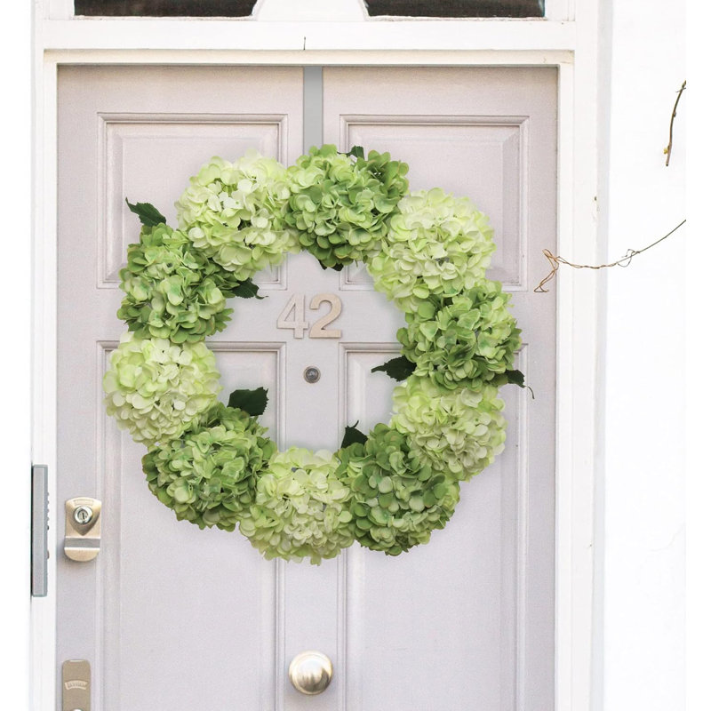 24" Magenta Green Hydrangea Wreath