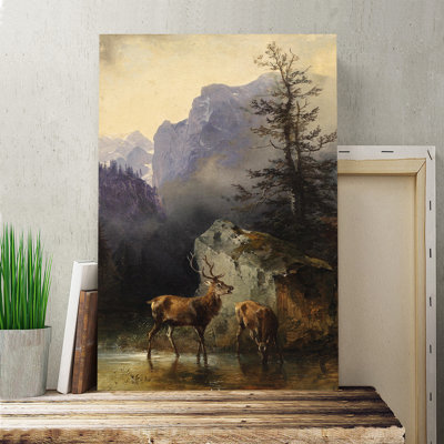 Friedrich Gauermann - Wrapped Canvas Painting