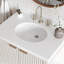 Meuble-lavabo simple en bois massif 30 po avec comptoir en quartz blanc 1,5 po en blanc chaud, lavabo ovale-660131807-653812910
