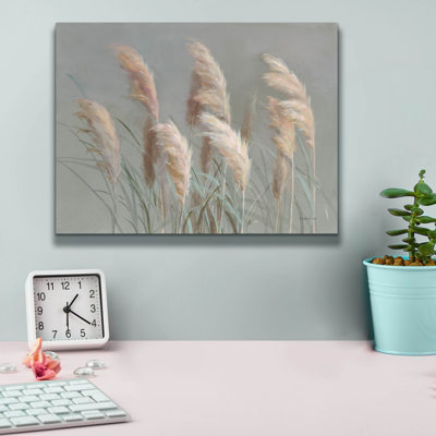  «Pampas Grasses On Gray» par Danhui Nai, art mural sur toile