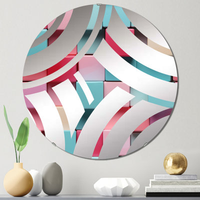 Popart Candyland Blocks - Centre Wave Decorative Mirror