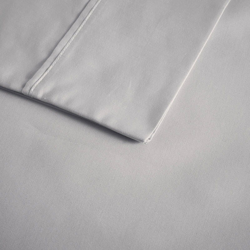 600 Thread Count Cotton Blend 4 Piece Sheet Set, California King, Gray