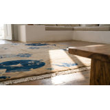 Early 20th Century Light Color Open Field Chinese Art Deco Room Size Rug