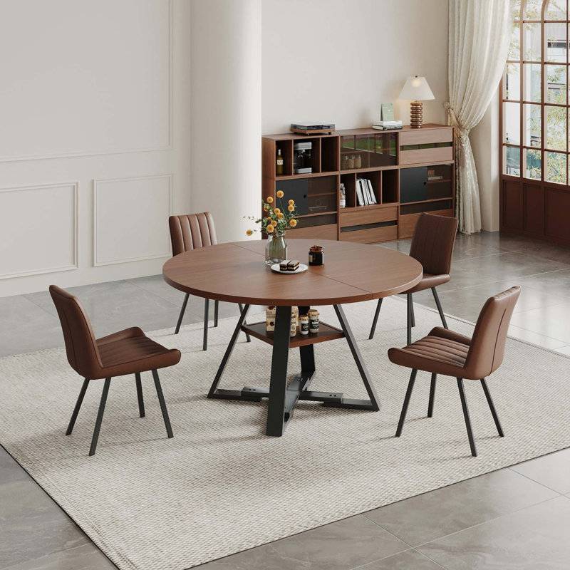 Table de salle à manger élégante en bois massif