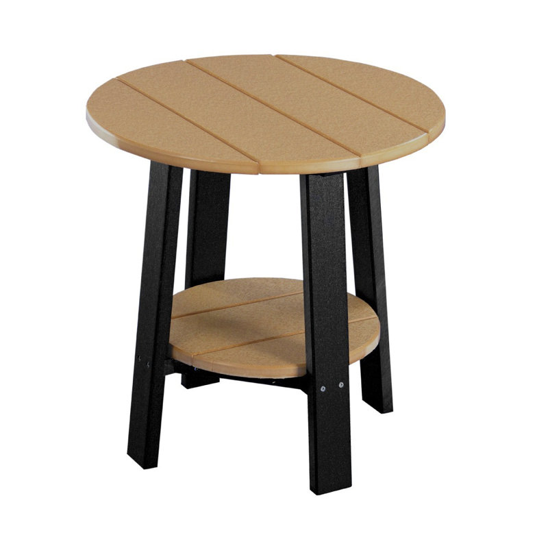 Table d’appoint en plastique Azhineh, Noir, Cèdre