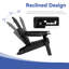 Ensemble de 4 chaises Adirondack réglables Hdpe-1664118197