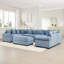 Canapé modulaire en U surdimensionné en U convertible en velours côtelé 6 places avec accoudoir extra large et 1 repose-pieds pour le salon-1222649649