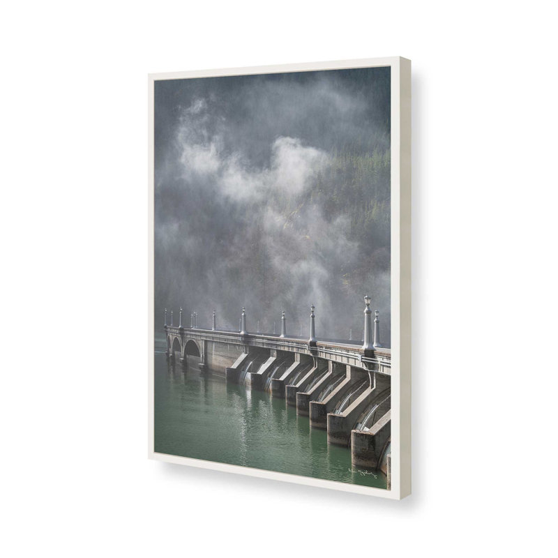 «Diablo Dam» par Alan Majchrowicz, reproduction d'art, 12 W x 18 H, White, Framed Print